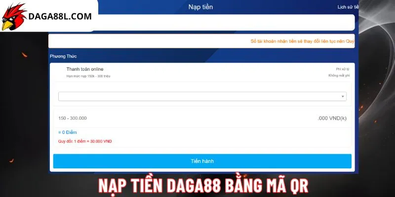 hướng dẫn nạp tiền Daga88 