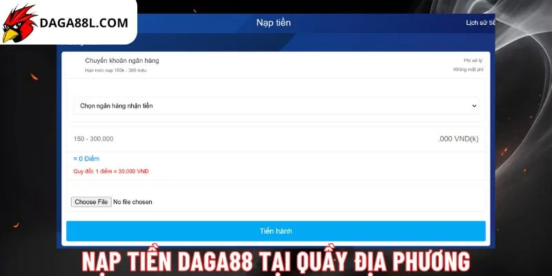 hướng dẫn nạp tiền Daga88 