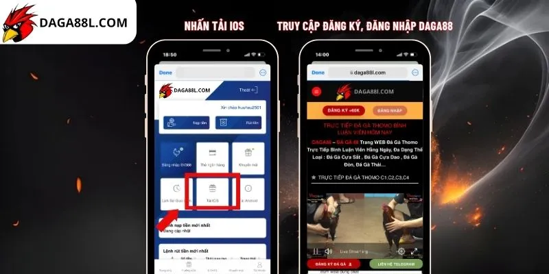 hướng dẫn tải App Daga88